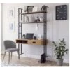 Factor Industrial Style Wall Mounted Home Office Desk 2 Factor Industrial Style Wall Mounted Home Office Desk -Cheap Office Desks Store 108050