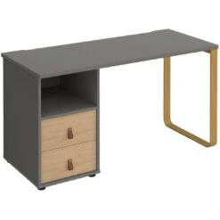 Ryto Home Office Desk With Fixed 2 Drawer Pedestal -Cheap Office Desks Store 108769