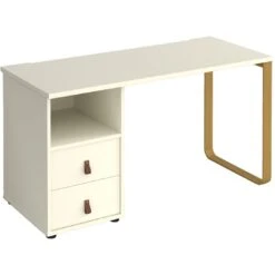 Ryto Home Office Desk With Fixed 2 Drawer Pedestal -Cheap Office Desks Store 108775