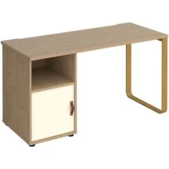 Ryto Home Office Desk With Fixed Cupboard Pedestal -Cheap Office Desks Store 108778