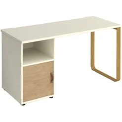 Ryto Home Office Desk With Fixed Cupboard Pedestal -Cheap Office Desks Store 108783
