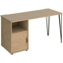 Flores Home Office Desk With Fixed Cupboard Pedestal -Cheap Office Desks Store 108858