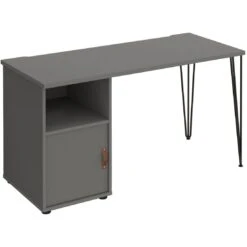 Flores Home Office Desk With Fixed Cupboard Pedestal -Cheap Office Desks Store 108861