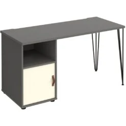 Flores Home Office Desk With Fixed Cupboard Pedestal -Cheap Office Desks Store 108862