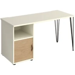 Flores Home Office Desk With Fixed Cupboard Pedestal -Cheap Office Desks Store 108863