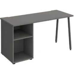 Solis Home Office Desk With Fixed Open Pedestal -Cheap Office Desks Store 108947