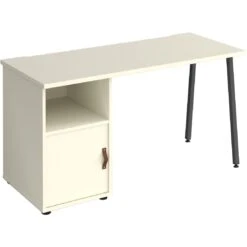 Solis Home Office Desk With Fixed Cupboard Pedestal -Cheap Office Desks Store 108957