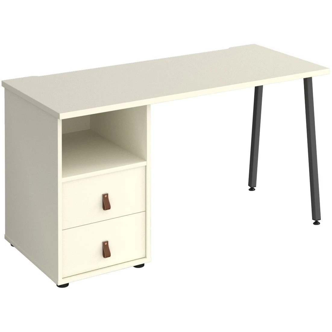 Solis Home Office Desk With Fixed 2 Drawer Pedestal 5 Solis Home Office Desk With Fixed 2 Drawer Pedestal - Image 3