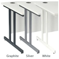 Karbon K3 Ergonomic Deluxe Cantilever Desk With Low Mobile Pedestal -Cheap Office Desks Store 108987