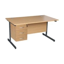 Karbon K1 Rectangular Cantilever Office Desks With Single Fixed Pedestal 32 Karbon K1 Rectangular Cantilever Office Desks With Single Fixed Pedestal -Cheap Office Desks Store 110897