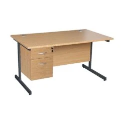 Karbon K1 Rectangular Cantilever Office Desks With Single Fixed Pedestal 33 Karbon K1 Rectangular Cantilever Office Desks With Single Fixed Pedestal -Cheap Office Desks Store 110898