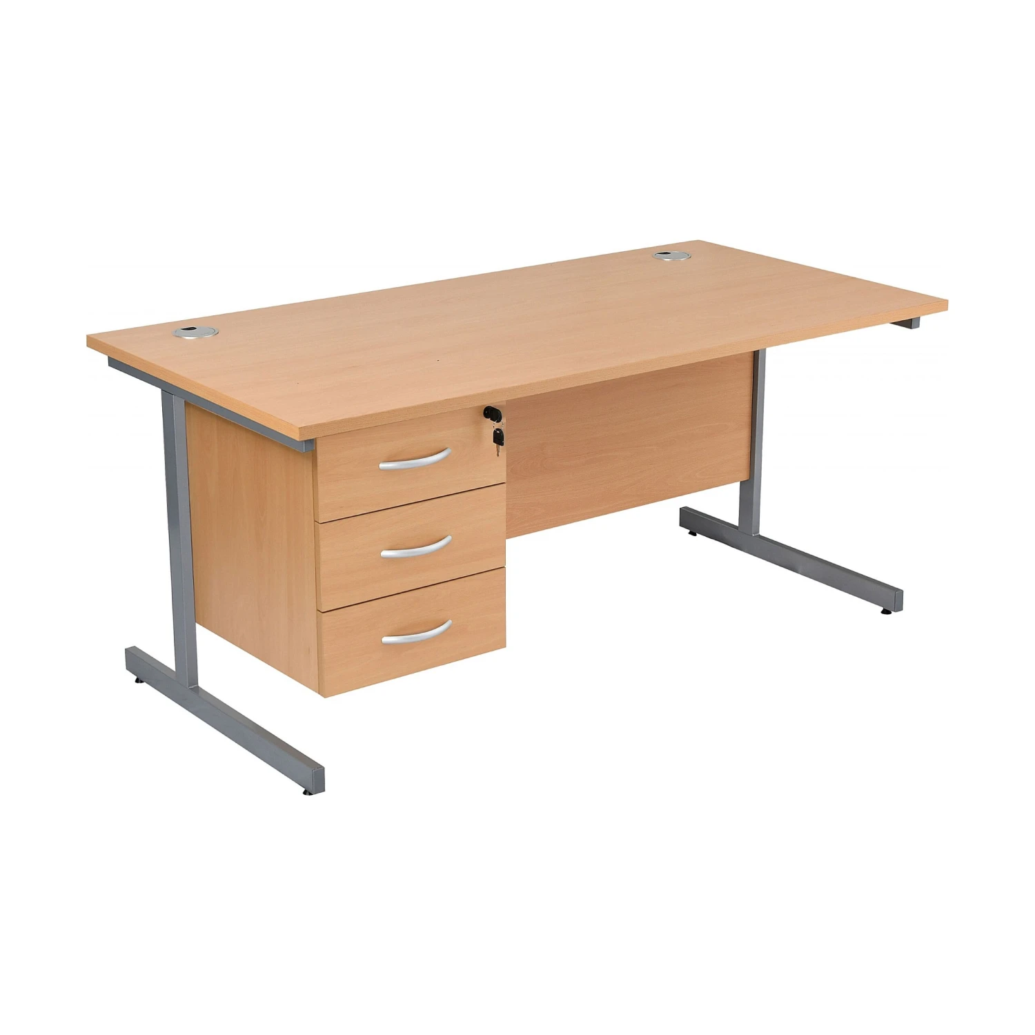 Karbon K1 Rectangular Cantilever Office Desks With Single Fixed Pedestal 18 Karbon K1 Rectangular Cantilever Office Desks With Single Fixed Pedestal - Image 16