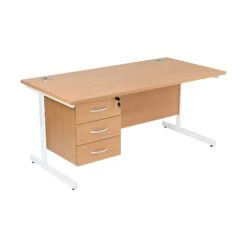 Karbon K1 Rectangular Cantilever Office Desks With Single Fixed Pedestal 39 Karbon K1 Rectangular Cantilever Office Desks With Single Fixed Pedestal -Cheap Office Desks Store 111058