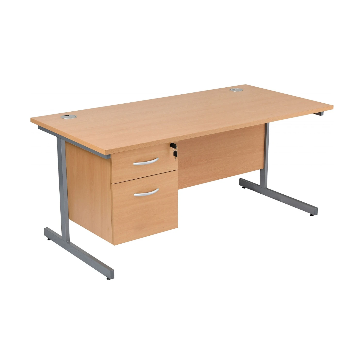 Karbon K1 Rectangular Cantilever Office Desks With Single Fixed Pedestal 17 Karbon K1 Rectangular Cantilever Office Desks With Single Fixed Pedestal - Image 15