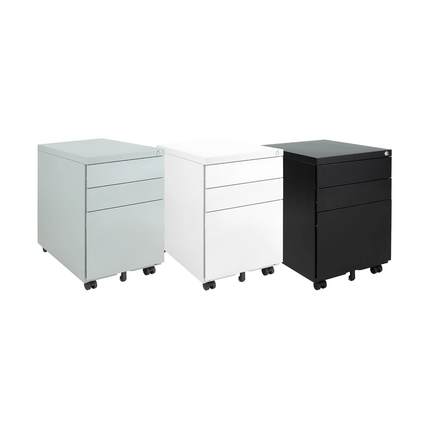 Karbon K4 Rectangular Bench Desks With 3 Drawer Metal Mobile Pedestal 18 Karbon K4 Rectangular Bench Desks With 3 Drawer Metal Mobile Pedestal - Image 16