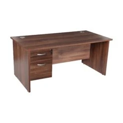 Karbon K2 Rectangular Panel End Office Desks With Single Fixed Pedestal -Cheap Office Desks Store 111102