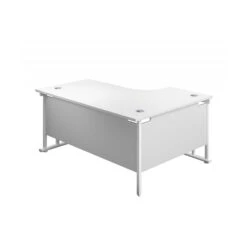 Commerce II Deluxe White Ergonomic Office Desks -Cheap Office Desks Store 112074