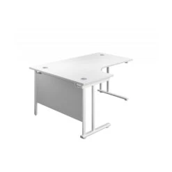 Commerce II Deluxe White Ergonomic Office Desks -Cheap Office Desks Store 112076