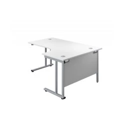 Commerce II Deluxe White Ergonomic Office Desks -Cheap Office Desks Store 112081