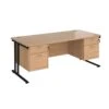 Stellar Rectangular Desks With Double Fixed Pedestal -Cheap Office Desks Store 114222