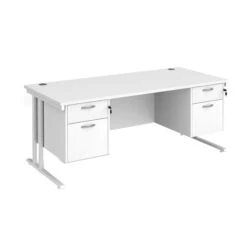 Stellar Rectangular Desks With Double Fixed Pedestal -Cheap Office Desks Store 114232
