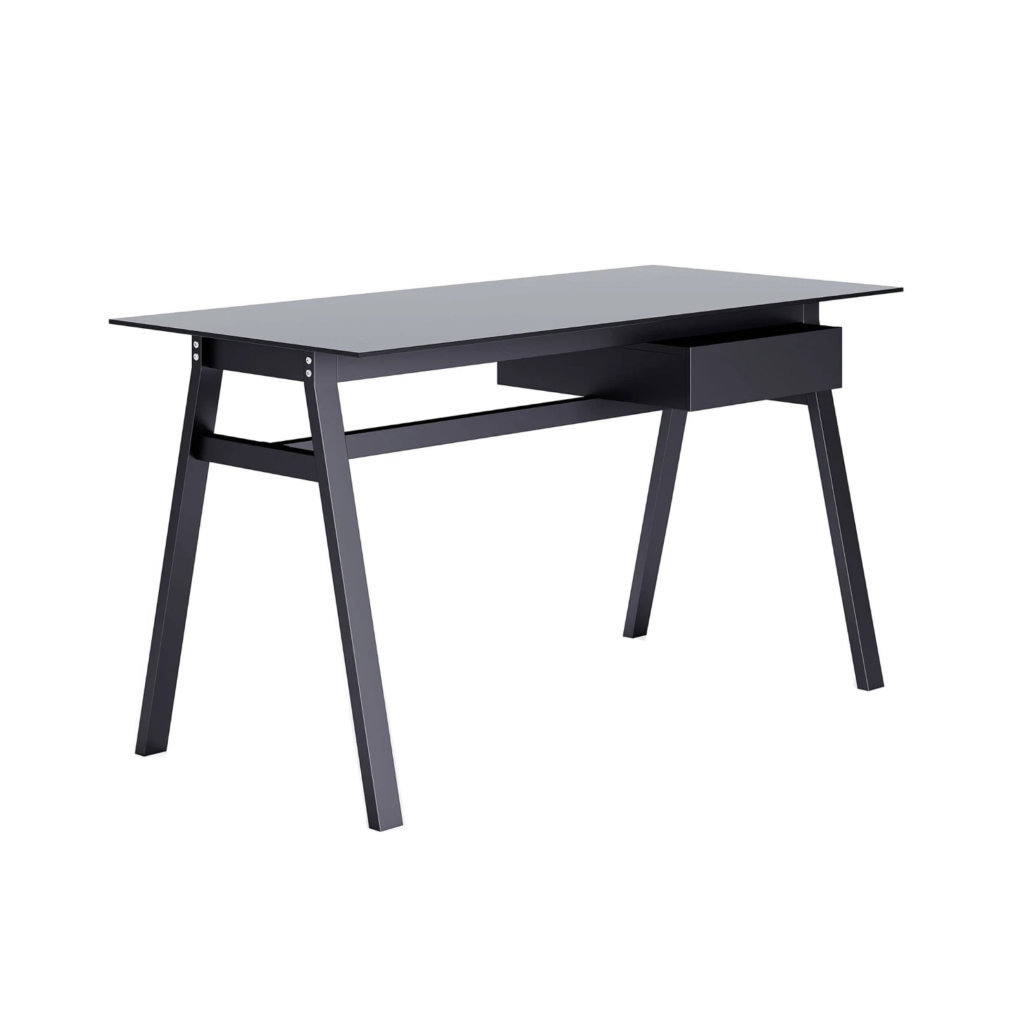 Iconic Glass Home Office Desk Single Drawer 3 Iconic Glass Home Office Desk Single Drawer