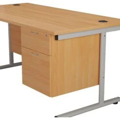 NEXT DAY Commerce II Rectangular Desks With Single Fixed Pedestal -Cheap Office Desks Store 116425