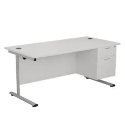 NEXT DAY Commerce II Rectangular Desks With Single Fixed Pedestal -Cheap Office Desks Store 116428